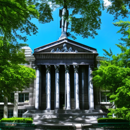 Hall of Justice with Trees