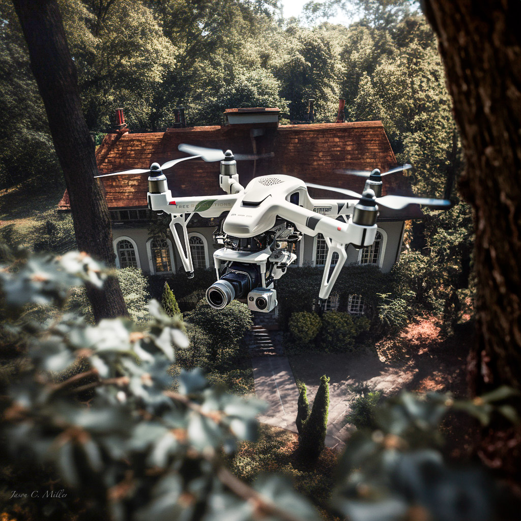 Tree evaluation service using a drone.